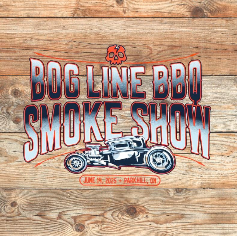 Bog Line Smoke Show hot rod and motorcycle artwork