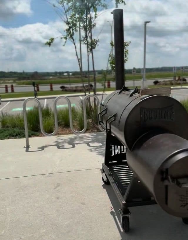 A Small Block on a waterfront patio